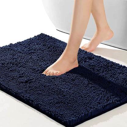 Zachte chenille badmat met antislip onderzijde