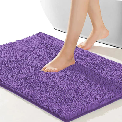 Zachte chenille badmat met antislip onderzijde