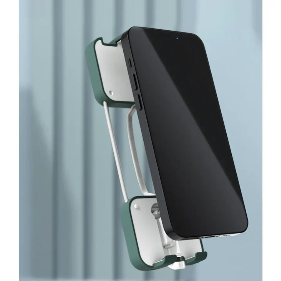 Compacte powerbank van 4000 mAh met ingebouwde kabels