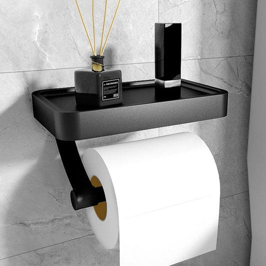 Toiletrolhouder met planchet voor wandmontage
