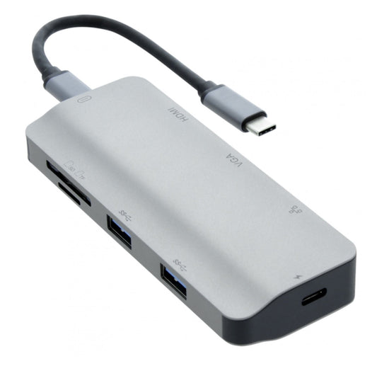 Q-Link USB-C hub - 8-in-1 - 4K HDMI