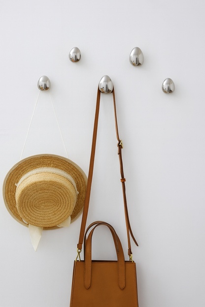 Keramische wandhaken met chroom raindrop design