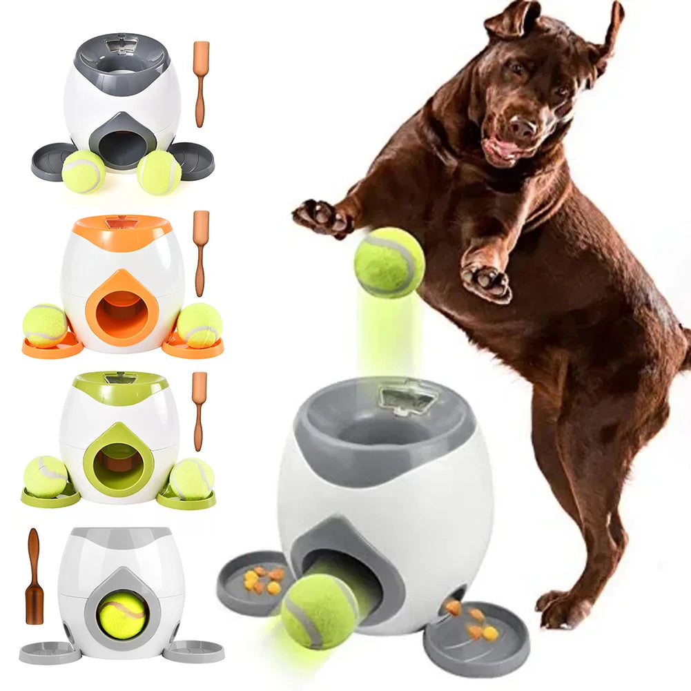 Automatische ballenwerper met beloningssysteem voor honden