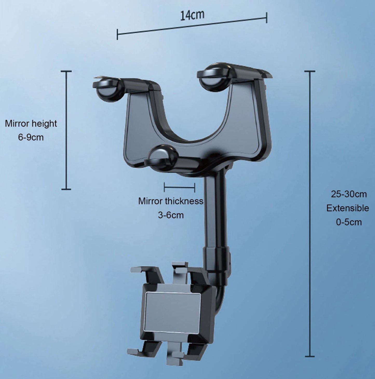 Roterende & Uitrekbare Auto Telefoonhouder - Universeel