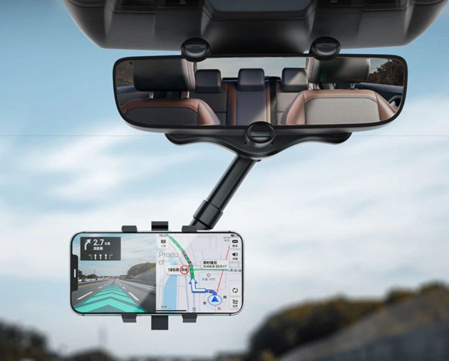 Roterende & Uitrekbare Auto Telefoonhouder - Universeel