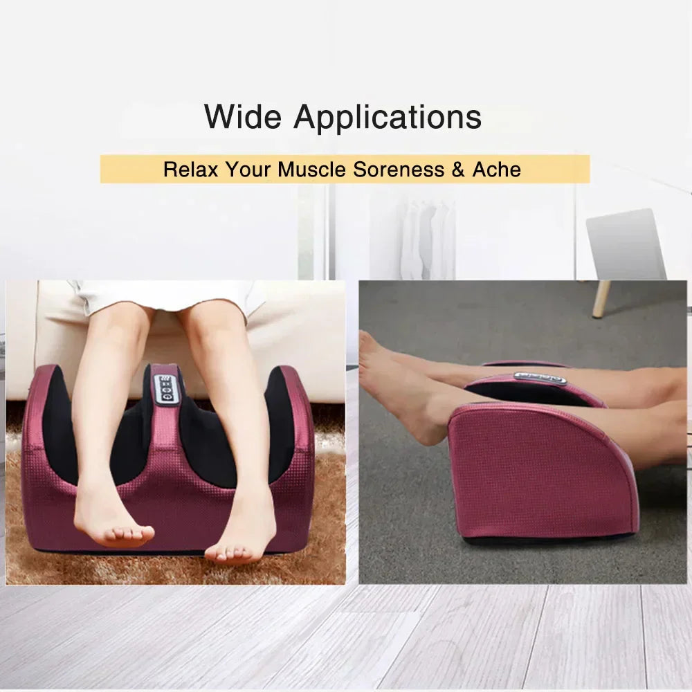 Elektrisch voetmassageapparaat met warmtefunctie en timer