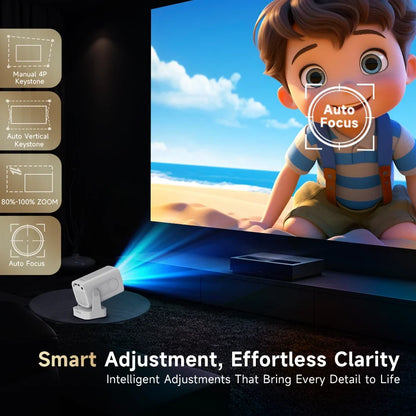 Draagbare mini projector met autofocus en wifi HY310
