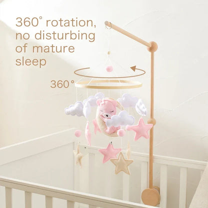 Houten Baby Mobiel met Viltberen