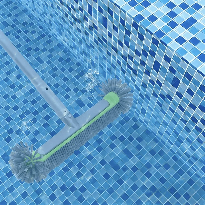 Aluminium zwembadborstel voor wanden en bodem