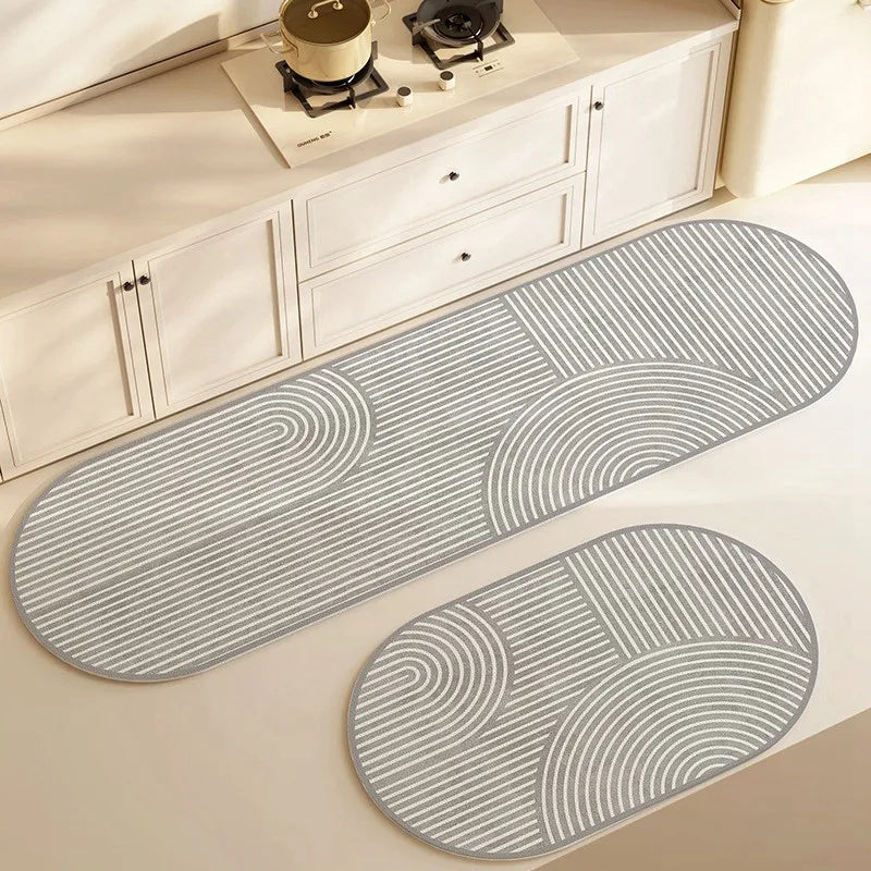 Antislip keukenmat met absorberende toplaag