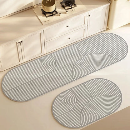Antislip keukenmat met absorberende toplaag
