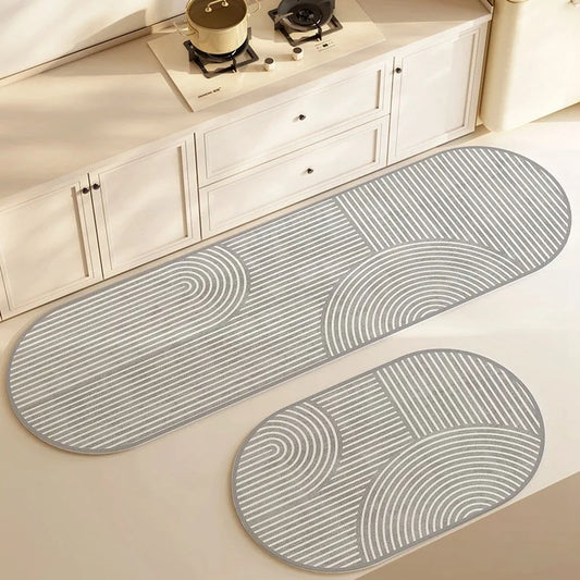 Antislip keukenmat met absorberende toplaag