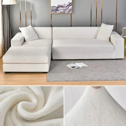 Fluwelen stretch bankhoes met antislip