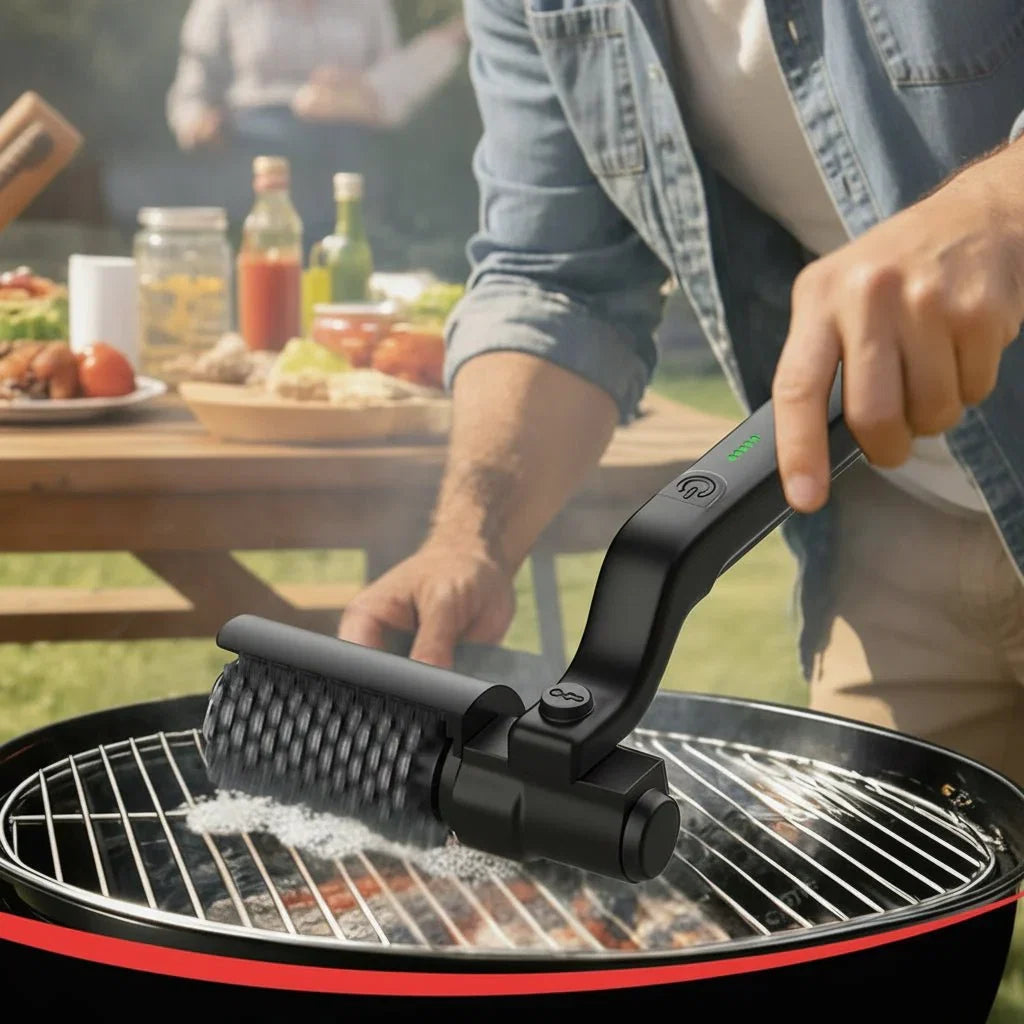 Elektrische grillborstel met 3 standen