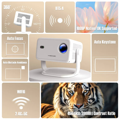 Mini projector met autofocus en wifi 6