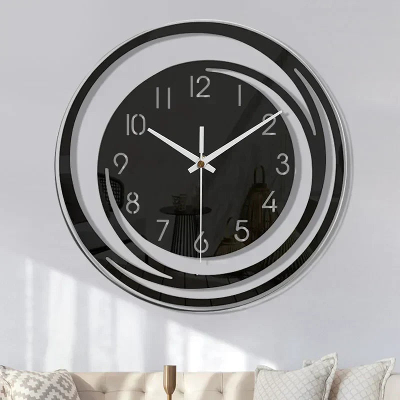 Stille acryl wandklok met modern Scandinavisch design