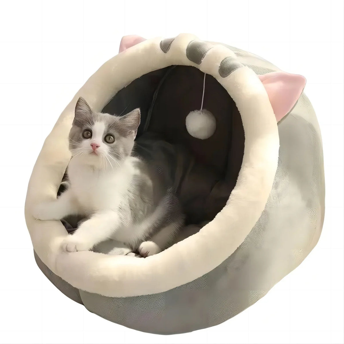 Warm kattenhuis met uitneembaar kussen voor huisdieren