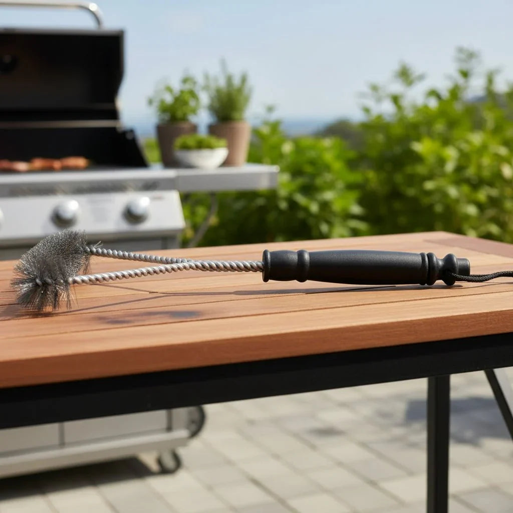 Rvs barbecueborstel met stevige handgreep