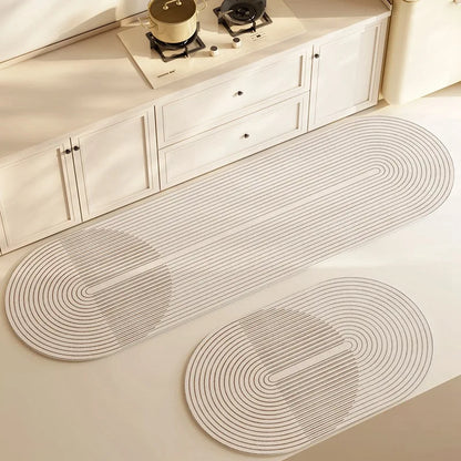 Antislip keukenmat met absorberende toplaag