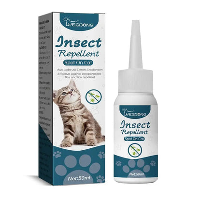 Plantaardige verzorgingsolie voor katten van 50 ml met handige druppelaar