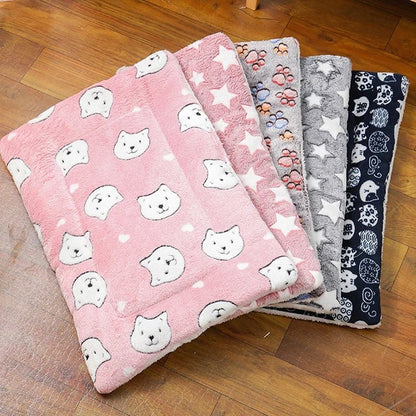 Flanellen slaapmat voor honden en katten