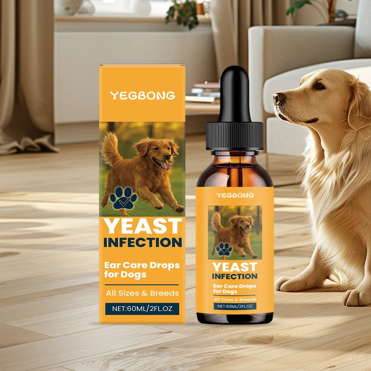 Oordruppels voor honden van 60 ml met handige doseerdruppelaar