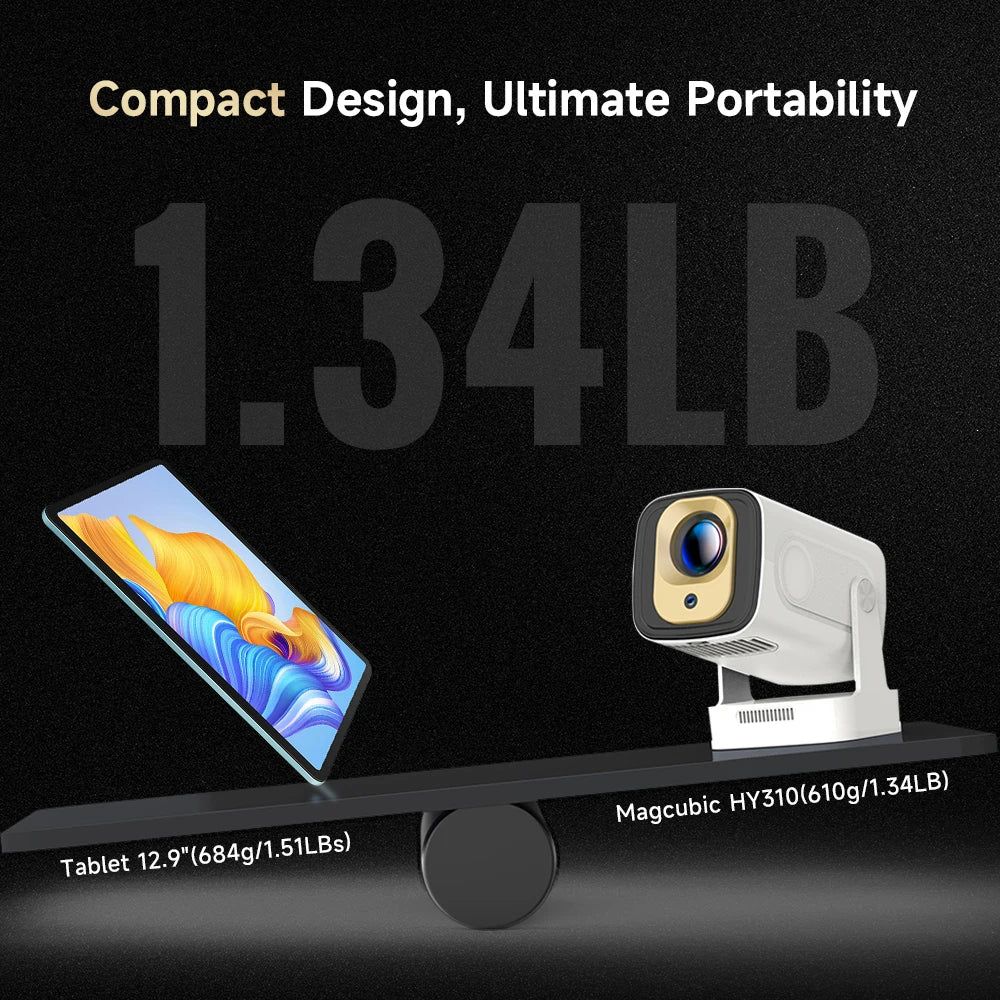 Draagbare mini projector met autofocus en wifi HY310