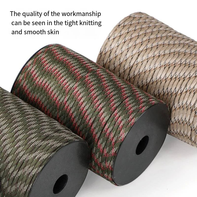 550 Paracord touw van 100 m met 9 kernen
