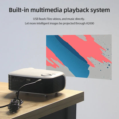 Compacte mini beamer met HDMI en multimediaondersteuning