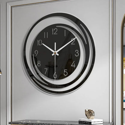 Geruisloze 3D acryl wandklok in Scandinavische stijl