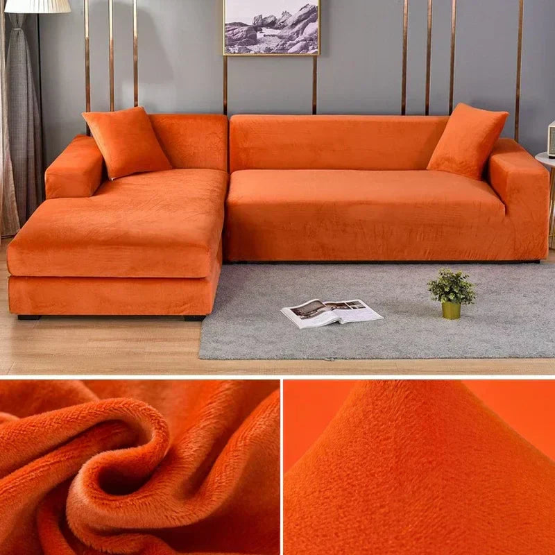 Fluwelen stretch bankhoes met antislip