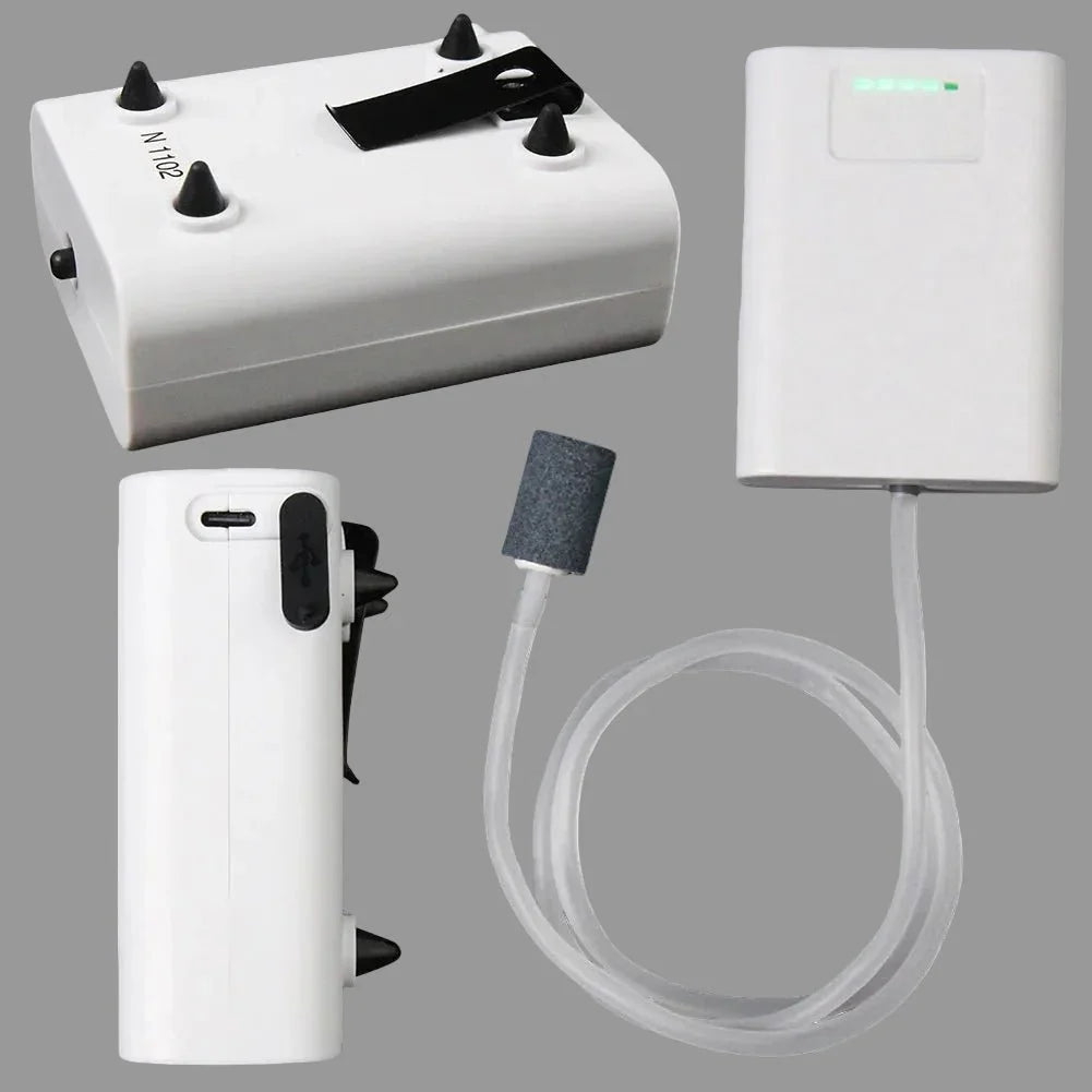 Draagbare USB luchtpomp voor aquarium en vistas