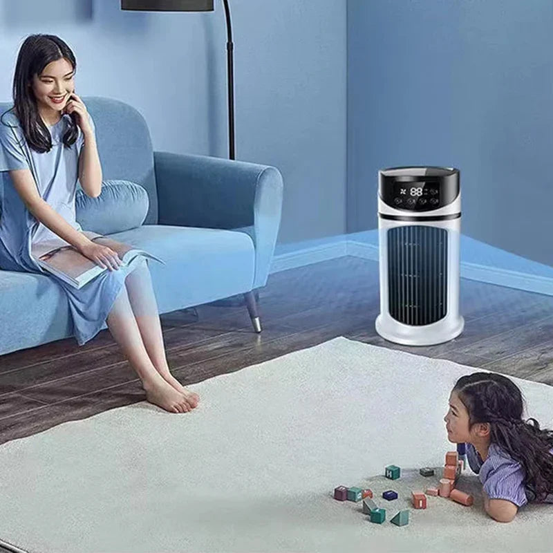 Draagbare mini aircooler met waterkoeling en timerfunctie