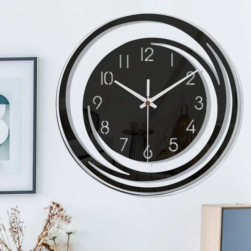Stille acryl wandklok met modern Scandinavisch design