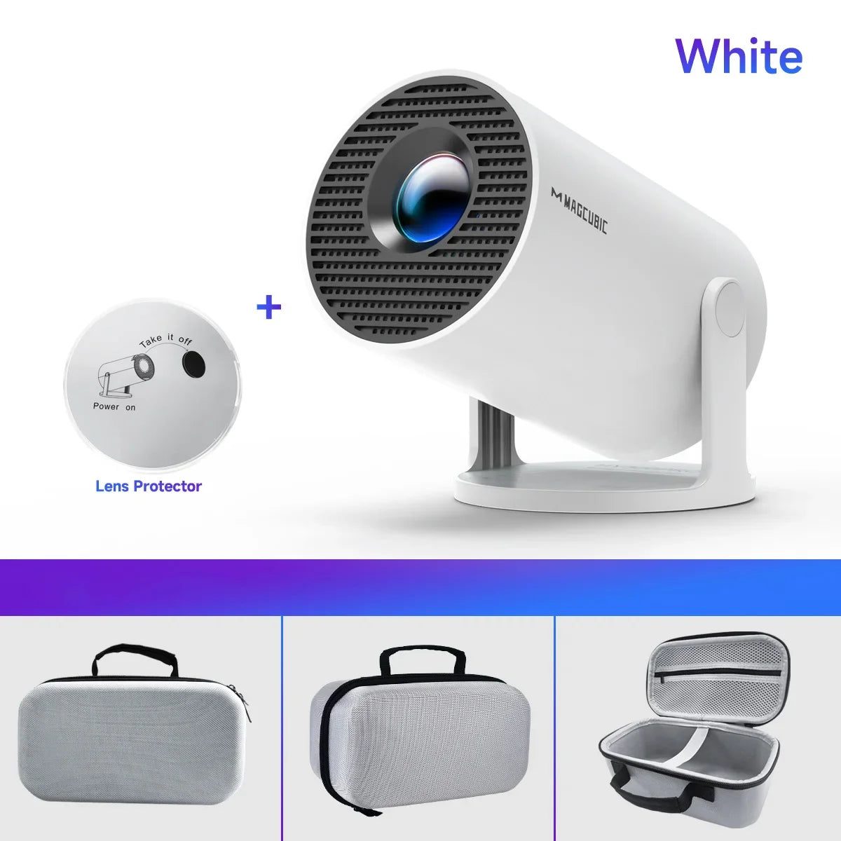 Draagbare mini projector met WiFi 6 en bluetooth