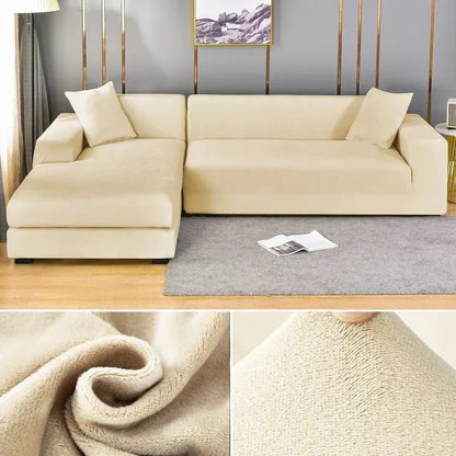 Fluwelen stretch bankhoes met antislip