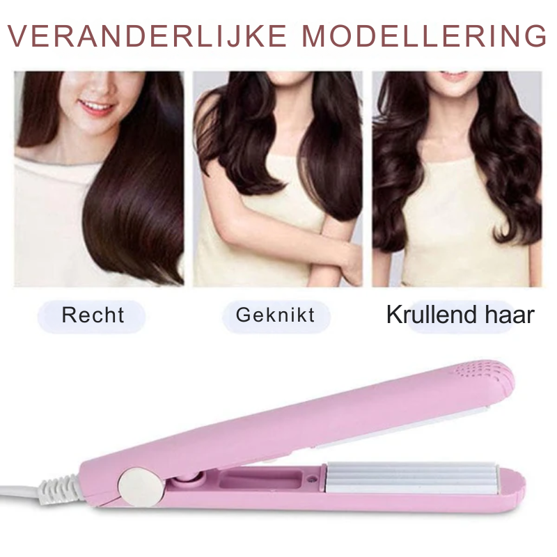 Mini krultang van keramisch toermalijn voor op reis | KT241001