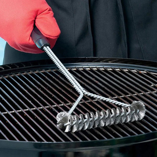 Rvs barbecueborstel met stevige handgreep