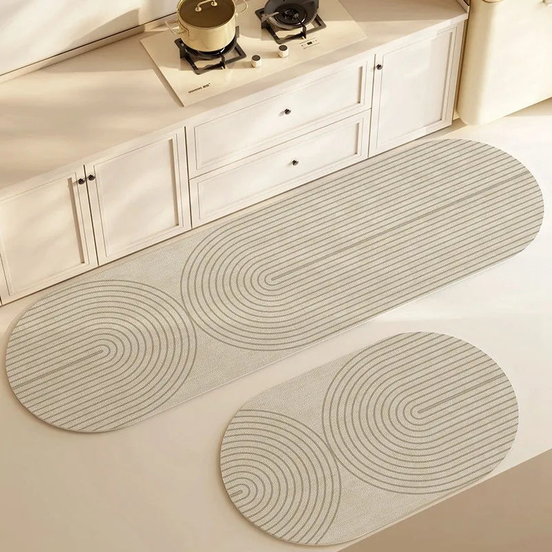 Antislip keukenmat met absorberende toplaag