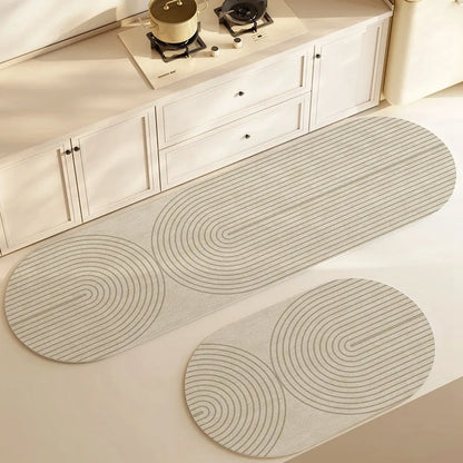 Antislip keukenmat met absorberende toplaag