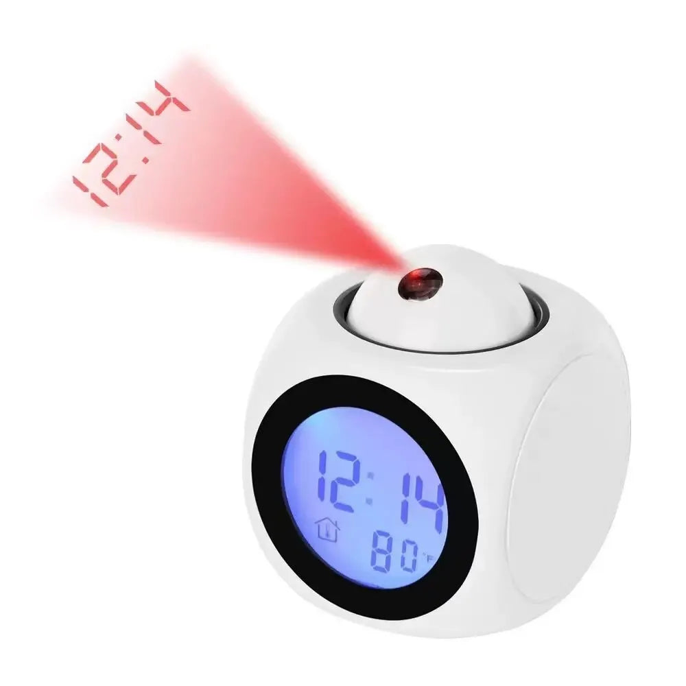 Digitale projectiewekker met led display en dubbel alarm