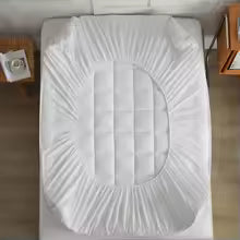 Bamboe matrasdekmatras van 5 cm met elastische hoeken