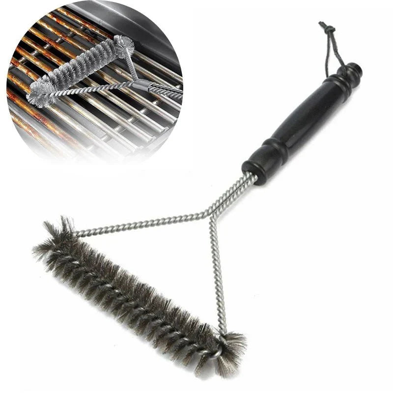 Rvs barbecueborstel met stevige handgreep