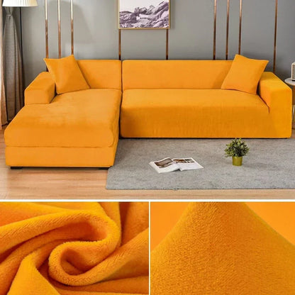 Fluwelen stretch bankhoes met antislip