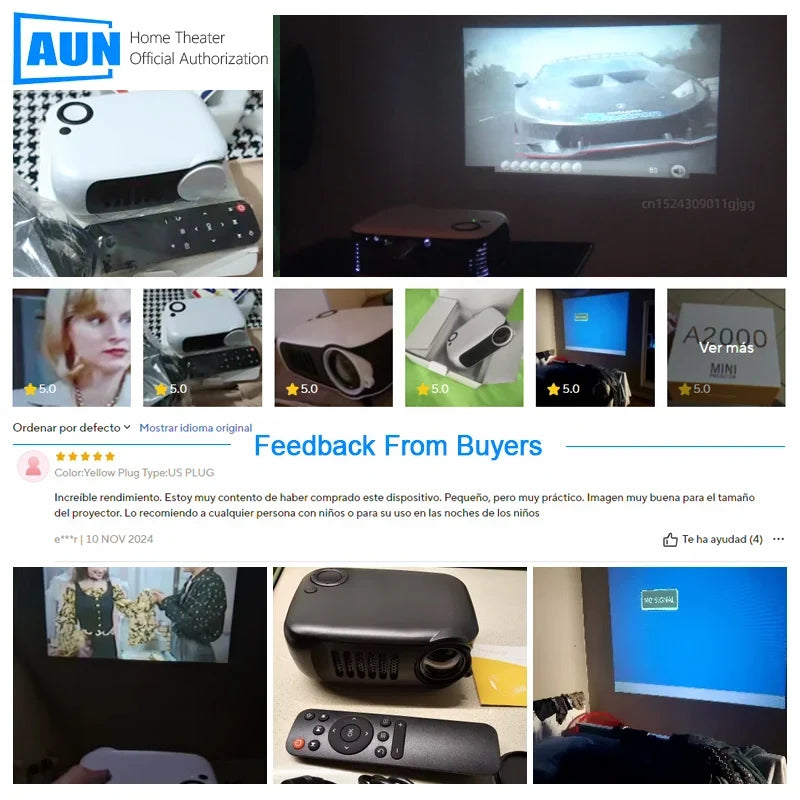 Compacte mini beamer met HDMI en multimediaondersteuning