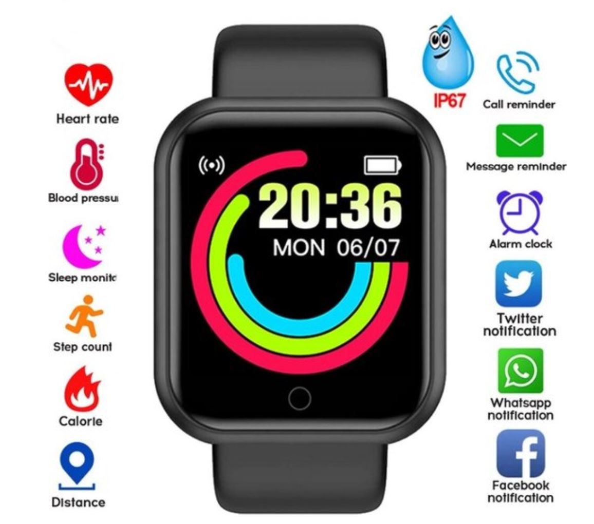 Smartwatch met Bluetooth - Hartslagmeter - Activity tracker - Waterbestendig