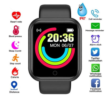 Smartwatch met Bluetooth - Hartslagmeter - Activity tracker - Waterbestendig
