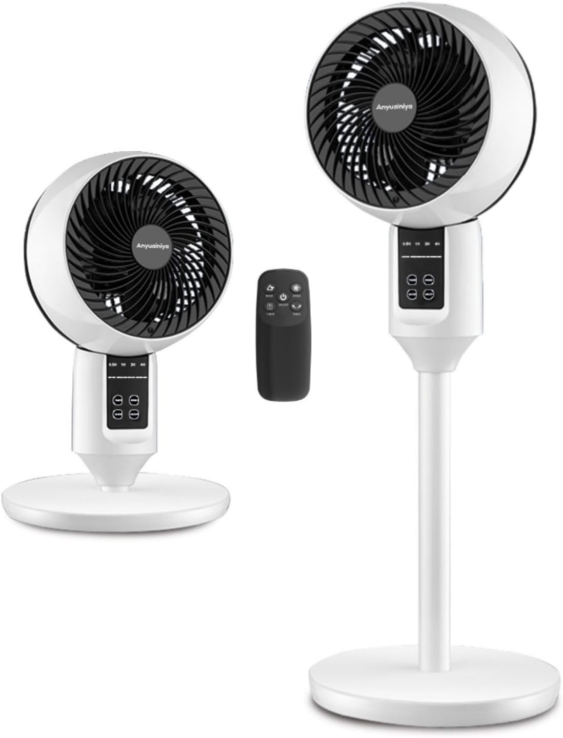 Stille staande ventilator met 3D-oscillatie en afstandsbediening