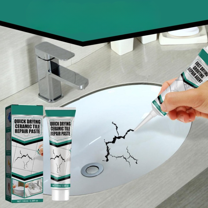 Tegelreparatiepasta van 100 ml met spatel en schuurpapier