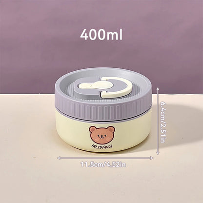 Rvs thermos lunchbox met lekvrije deksel